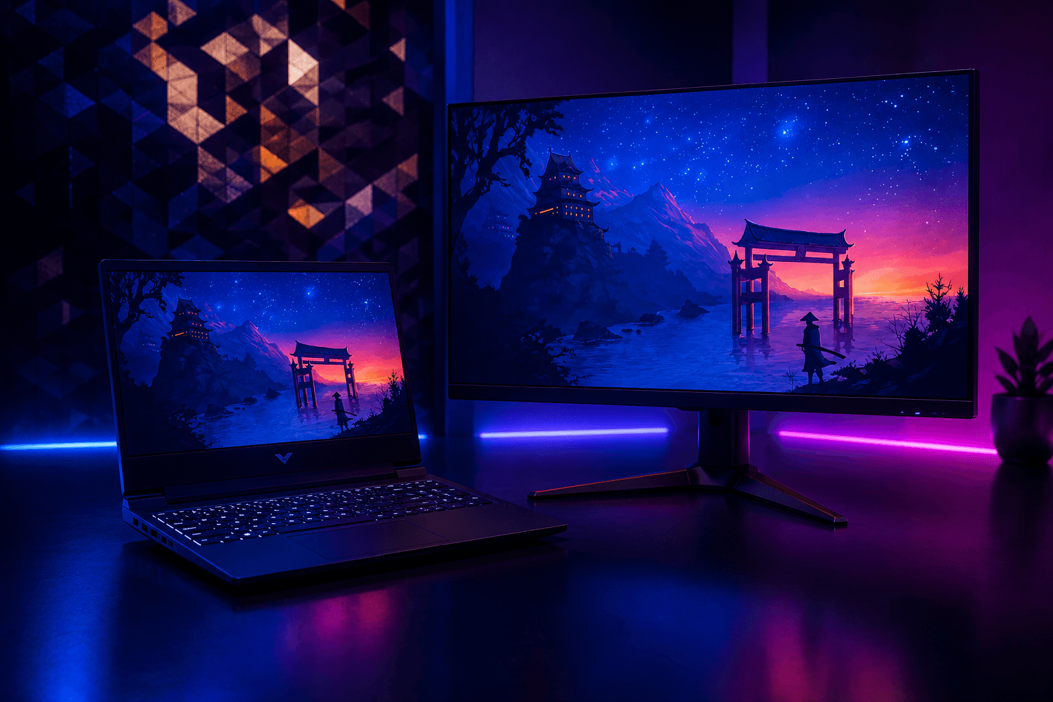 HP Victus + Monitor Setup